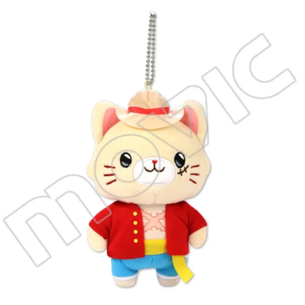 14cm Anime One Piece Movic Cats Series Plush Pendant Luffy Doflamingo Sanji Law Ace Cotton Pendant With Cat Patch Mask Gift Toys - Image 5