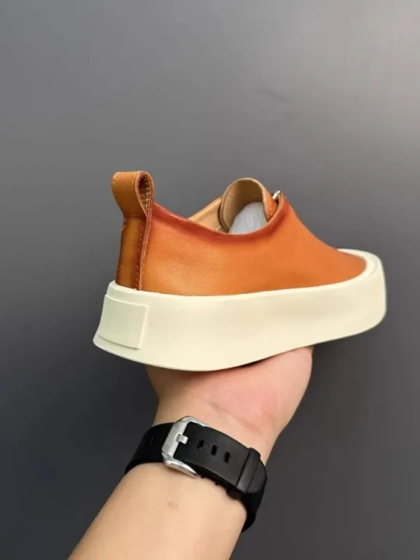Fashion Men Zipper Loafers Thick Platform Cowhide Genuine Leather Casual Shoes Vintage Outside Joggers Sneakers Skateboard Shoes - Image 5