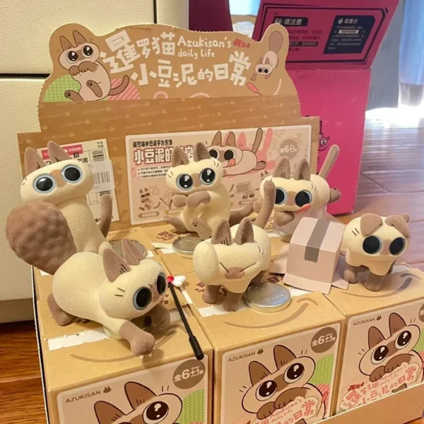 2025 Azuki Can Azukisan'S Daily Life Pop Cats 1&2st Series Blind Box Cute Model Valentine Day Gift Mystery Box Kids Fidget Toy ﻿