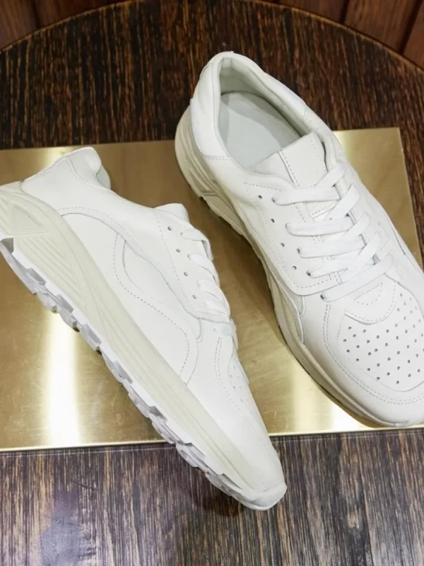 Spring Summer Men Breathable Joggers Sneakers Lace Up Thick Platform Cowhide Genuine Leather Shoes Lightweight Training Footwear - Image 2