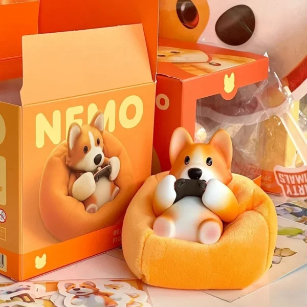 2025 New Arrival Partyanimals Anime Figure Party Animal Lying Win Series Handmade Cute Cat Duck Collection Desktop Ornament Toy - Image 2