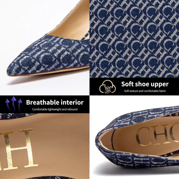 CHCH Women's High Heels Autumn New Fabric Pointed Business Women's Shoes 7cm - Image 6