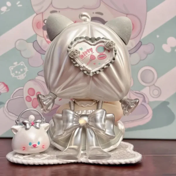 Little Peach Candy Girl Figure Cute Girl with Cat Ear Silver Color Little Sugar Doll Sweet Baby Designer Toys Art Decoration - Image 3