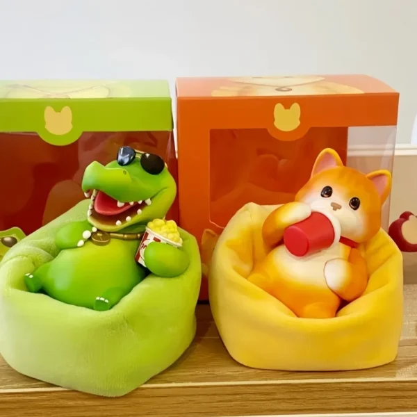 2025 New Arrival Partyanimals Anime Figure Party Animal Lying Win Series Handmade Cute Cat Duck Collection Desktop Ornament Toy - Image 5